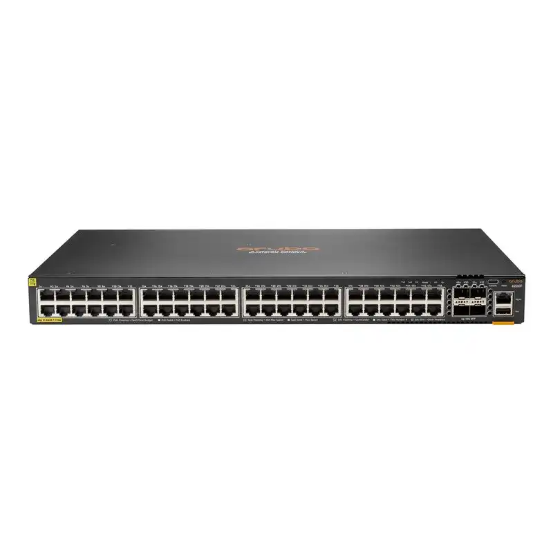 HPE Aruba 6200F 48G Class4 PoE 4SFP+ 370W Switch - Commutateur - distance max. d'empilage de 10 km - C3 -... (JL727BABB)_1